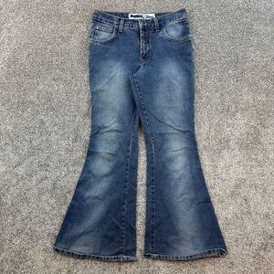 Vintage Y2K Liquid X Jeans Womens‎ 7 Medium Wash Denim Bell Bottom Flare Leg